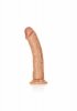 Zakrzywiony penis dildo na przyssawce  bez jajek 17,8 cm